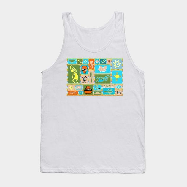 Southwestern Panel - Bright Tank Top by wiccked